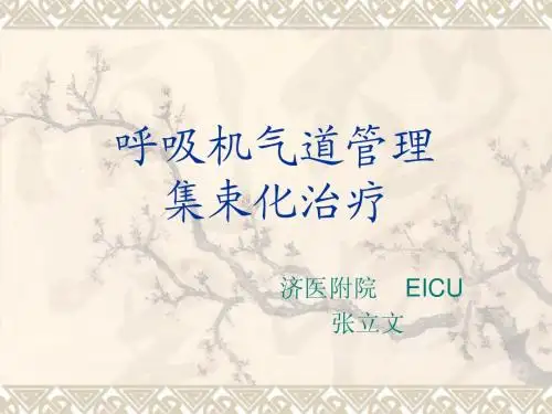 呼吸机气道管理集束化治疗2