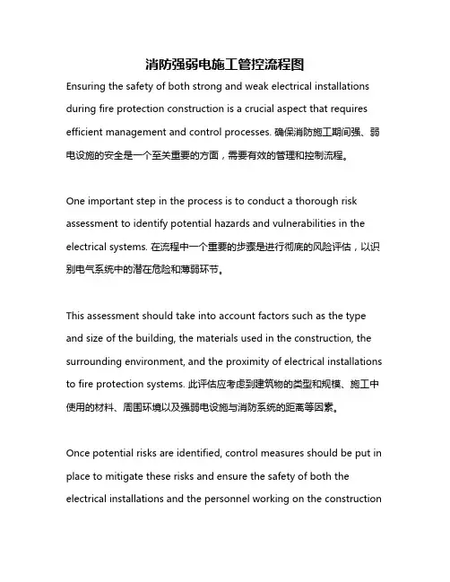 消防强弱电施工管控流程图