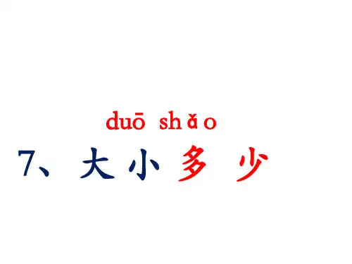 最新人教版一年级语文上册《大小多少》教学课件 (1)