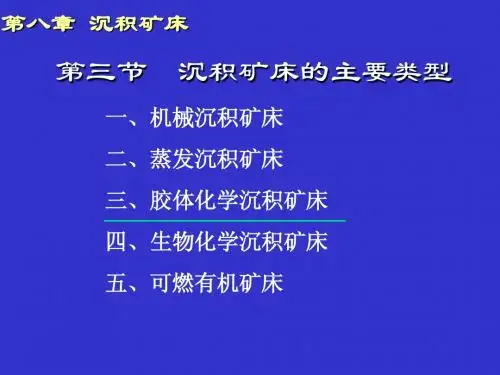 沉积矿床的主要类型3