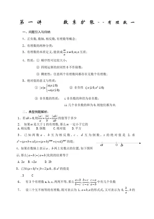 初一数学培优汇总精华