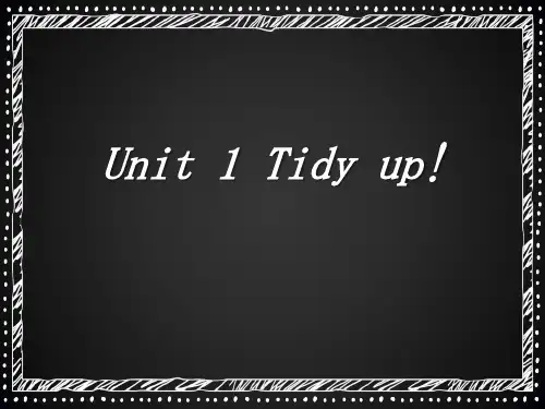 《Tidy up》(最新)ppt