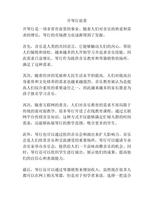 开琴行前景
