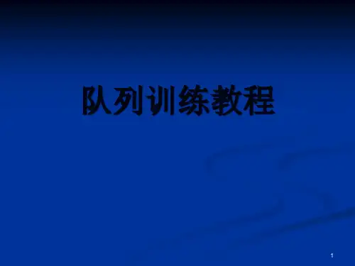 队列训练教程ppt课件