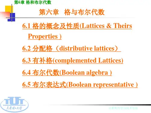 《离散数学及其应用》魏雪丽第6章 格与布尔代数
