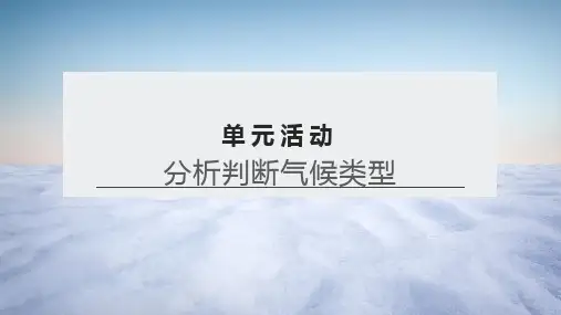 单元活动-气候类型判读(共33张PPT)