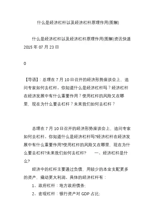 什么是经济杠杆以及经济杠杆原理作用(图解)