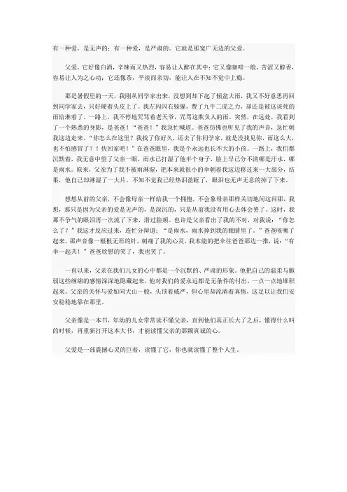 父爱之舟