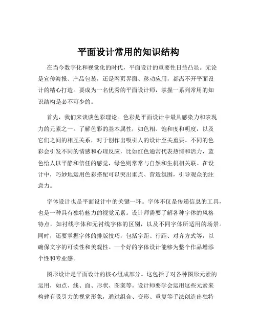 平面设计常用的知识结构