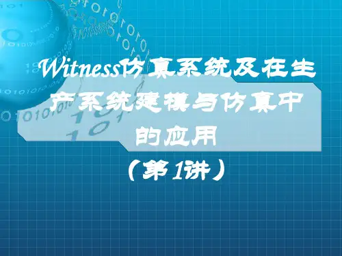 第1讲 Witness仿真系统