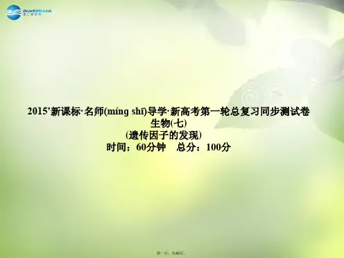 高考生物一轮总复习 遗传因子的发现单元同步测试课件 新人教版