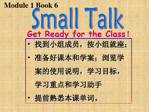 外研版高中英语选修6《Module1 The wrong kind of small talk》课件