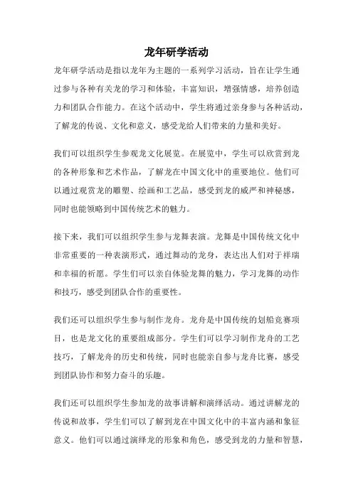 龙年研学活动