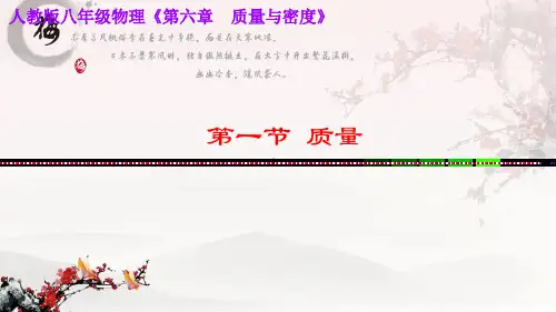 人教版八年级物理 第六章 质量与密度 第一节 质量 课件 (共40张PPT)