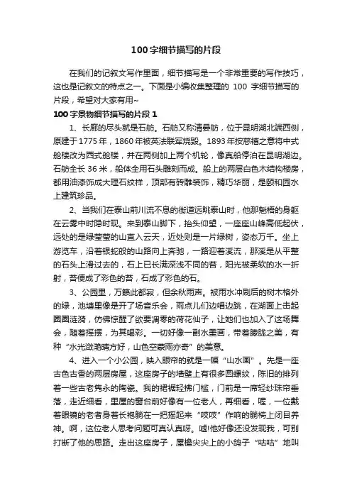 100字细节描写的片段