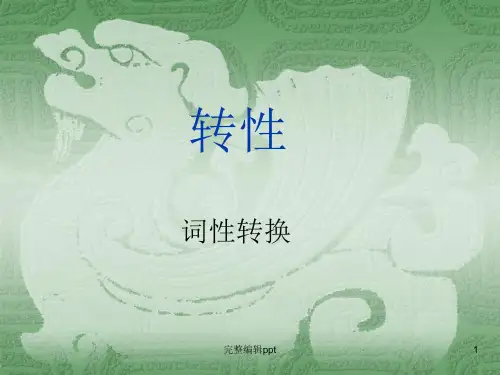 翻译方法—词性转换ppt课件