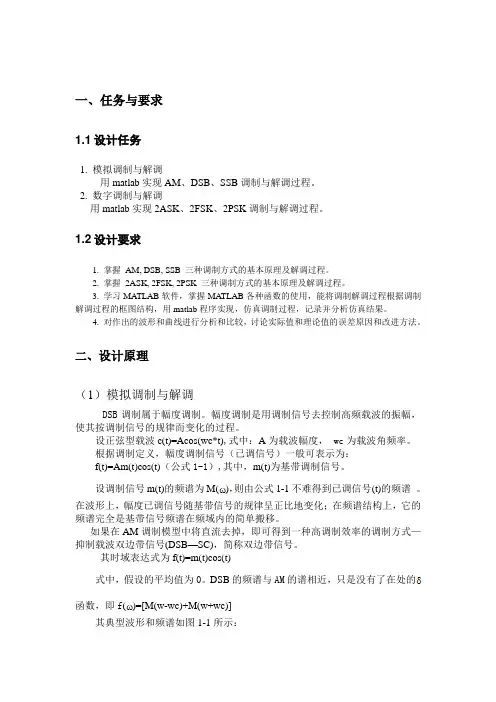 通信原理实验报告