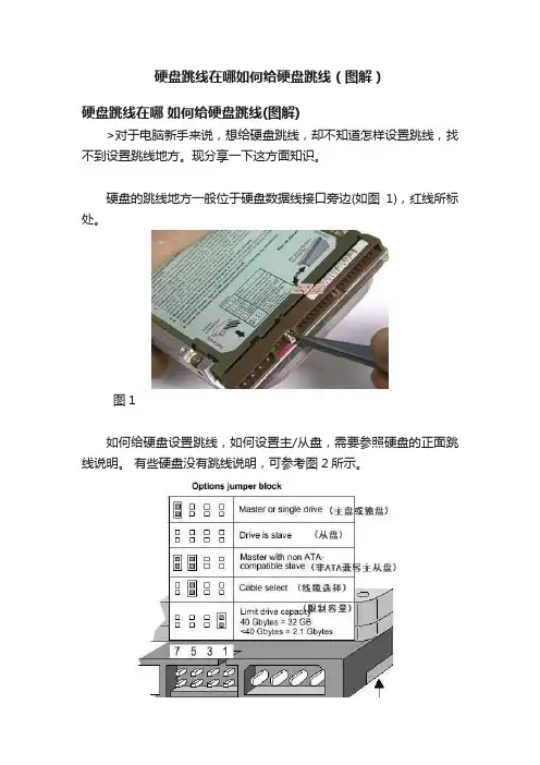 硬盘跳线在哪如何给硬盘跳线（图解）