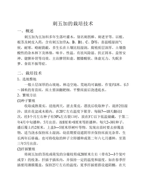 刺五加的栽培技术(土流网)--2016.04.14