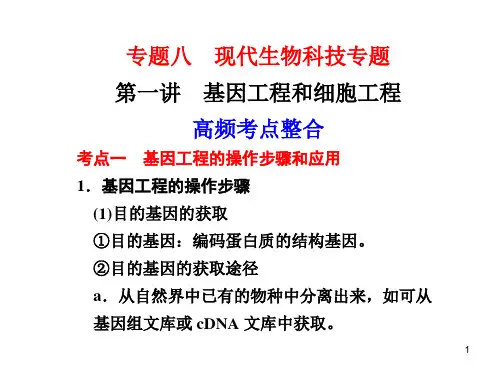 基因工程和细胞工程PPT