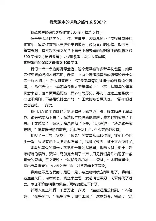 我想象中的探险之旅作文500字（精选6篇）