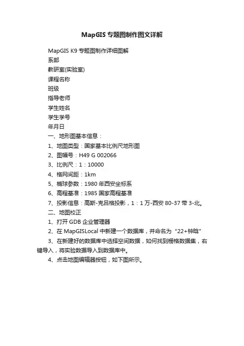 MapGIS专题图制作图文详解