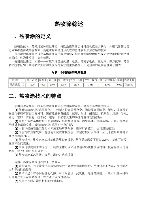 热喷涂技术综述