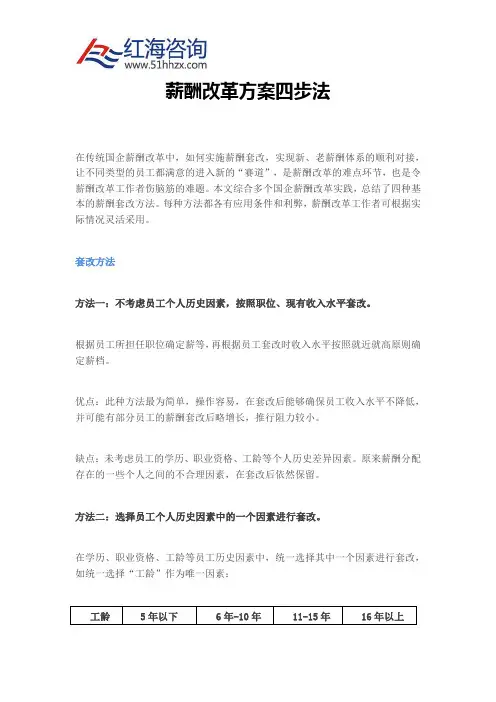 薪酬改革方案四步法