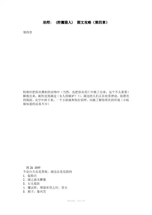 巫师加强版攻略-第四章