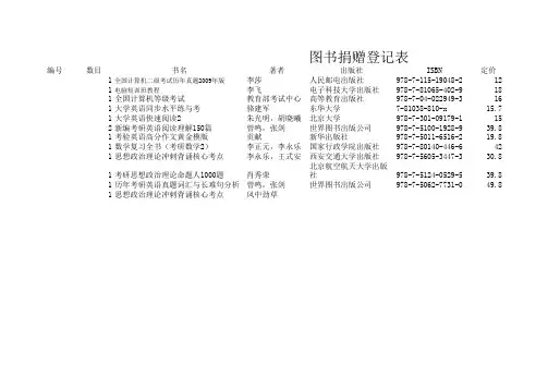 图书捐赠登记表3 (3)
