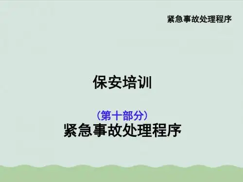 保安培训之紧急事故处理程序(PPT 76页)