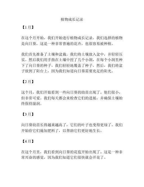 植物成长记录