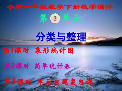 人教版,小学一年级数学下册,第三单元,《分类与整理》,新课教学课件