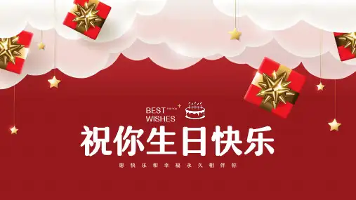 生日祝福员工生日会PPT