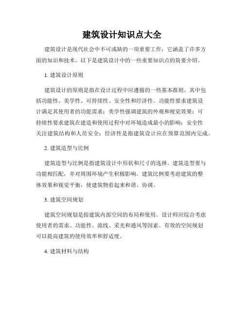建筑设计知识点大全
