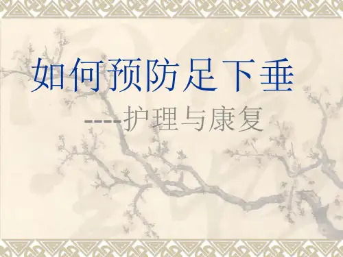 如何预防足下垂ppt课件