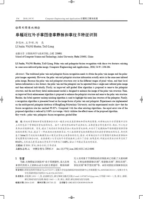 单幅近红外手掌图像掌静脉和掌纹多特征识别
