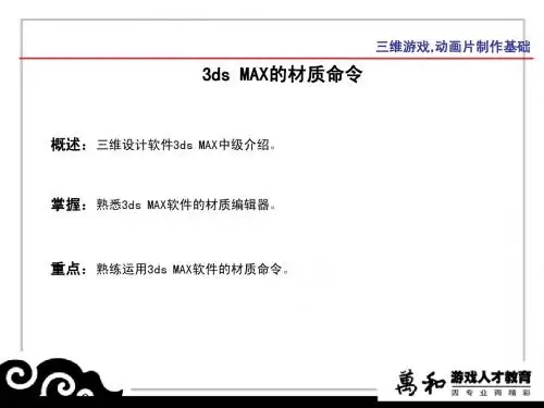 3ds MAX的材质命令