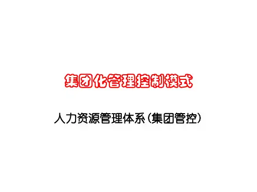 集团化人力资源管理