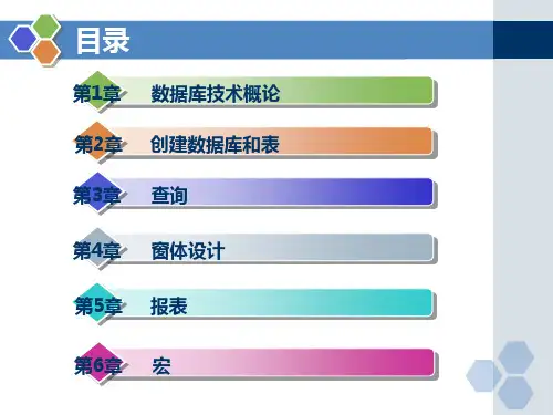 ACCESS数据库基础65页PPT