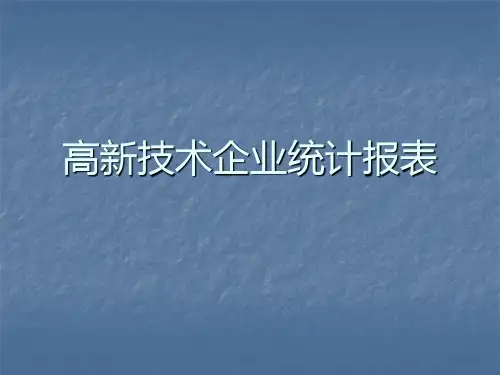高新技术企业统计报表