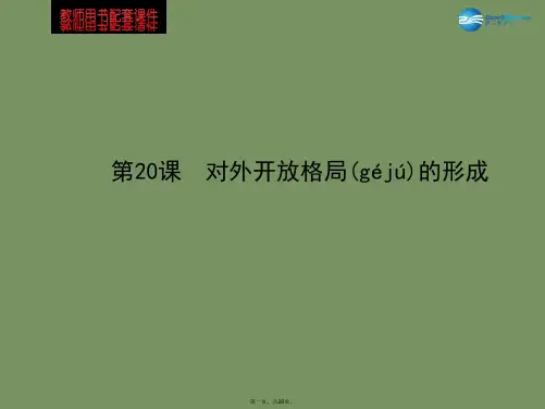 高中历史 4.20 对外开放格局的形成课件 岳麓版必修2