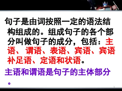 英语句子成分和结构.ppt
