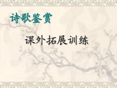 诗歌鉴赏之对比()