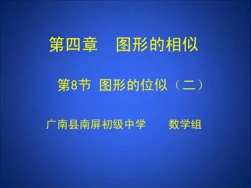 4.8  图形的位似(二)