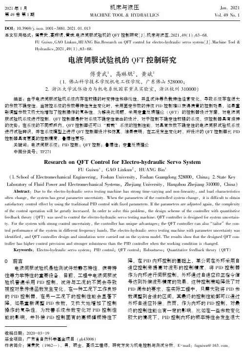 电液伺服试验机的QFT控制研究