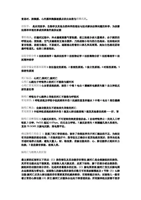 法医学 超重点