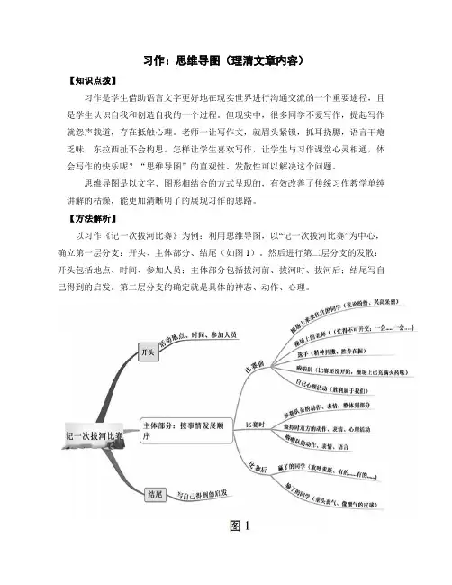 小学习作：思维导图(理清文章内容)