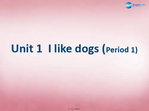 四年级英语上册 Unit1 I like dogs课件3 译林版