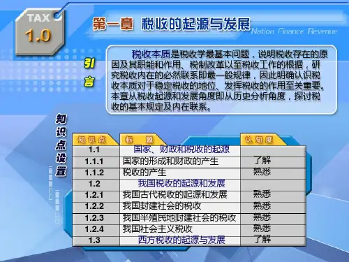 第一章税收的起源与发展厦门大学精品课程建设网站